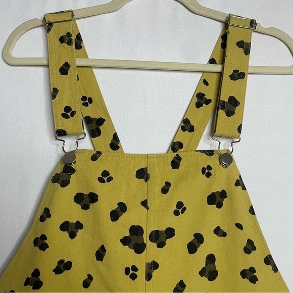Entro Boho Leopard Pinafore Jumper Overalls Mini Dress - Picture 5 of 15